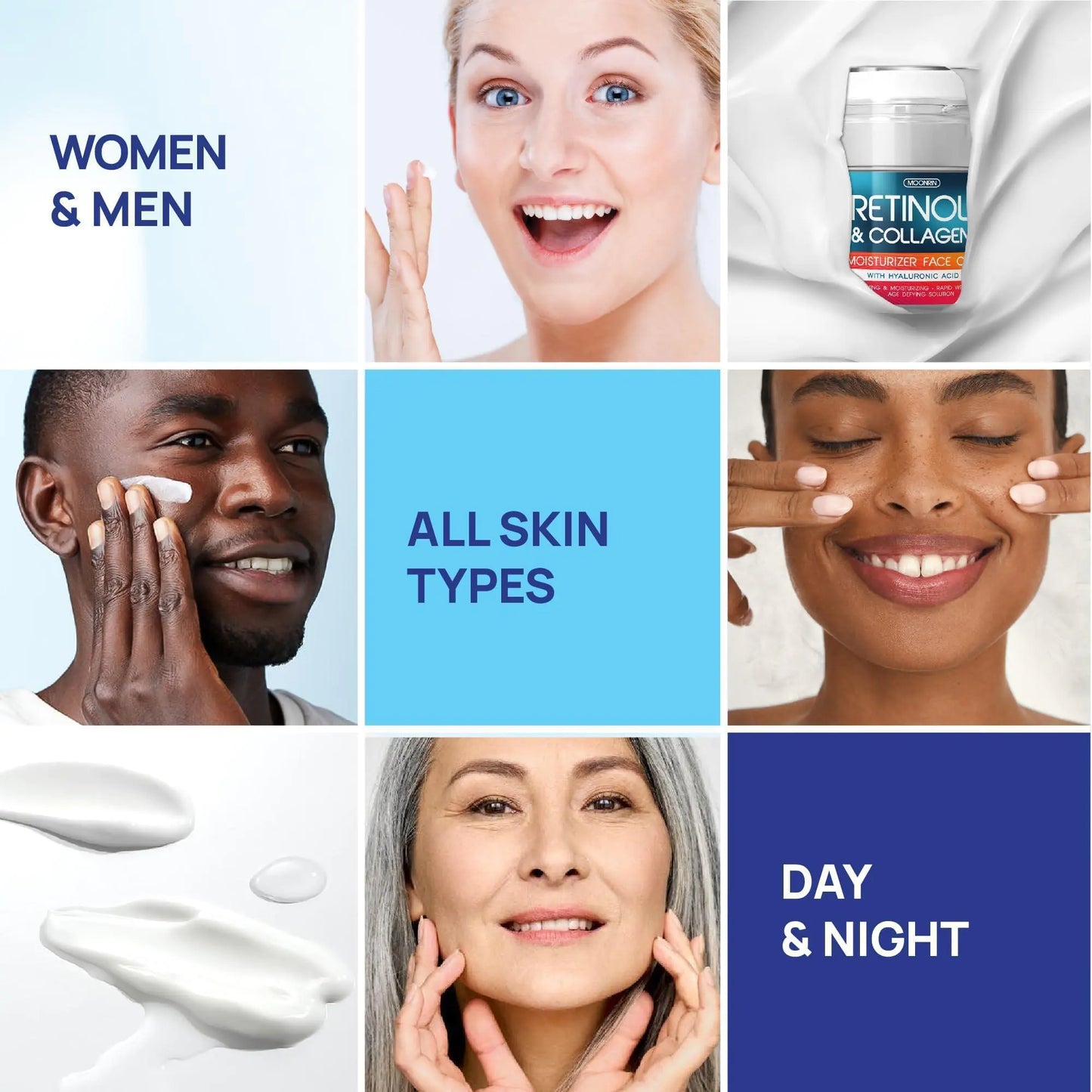 Retinol collagen face moisturizer cream