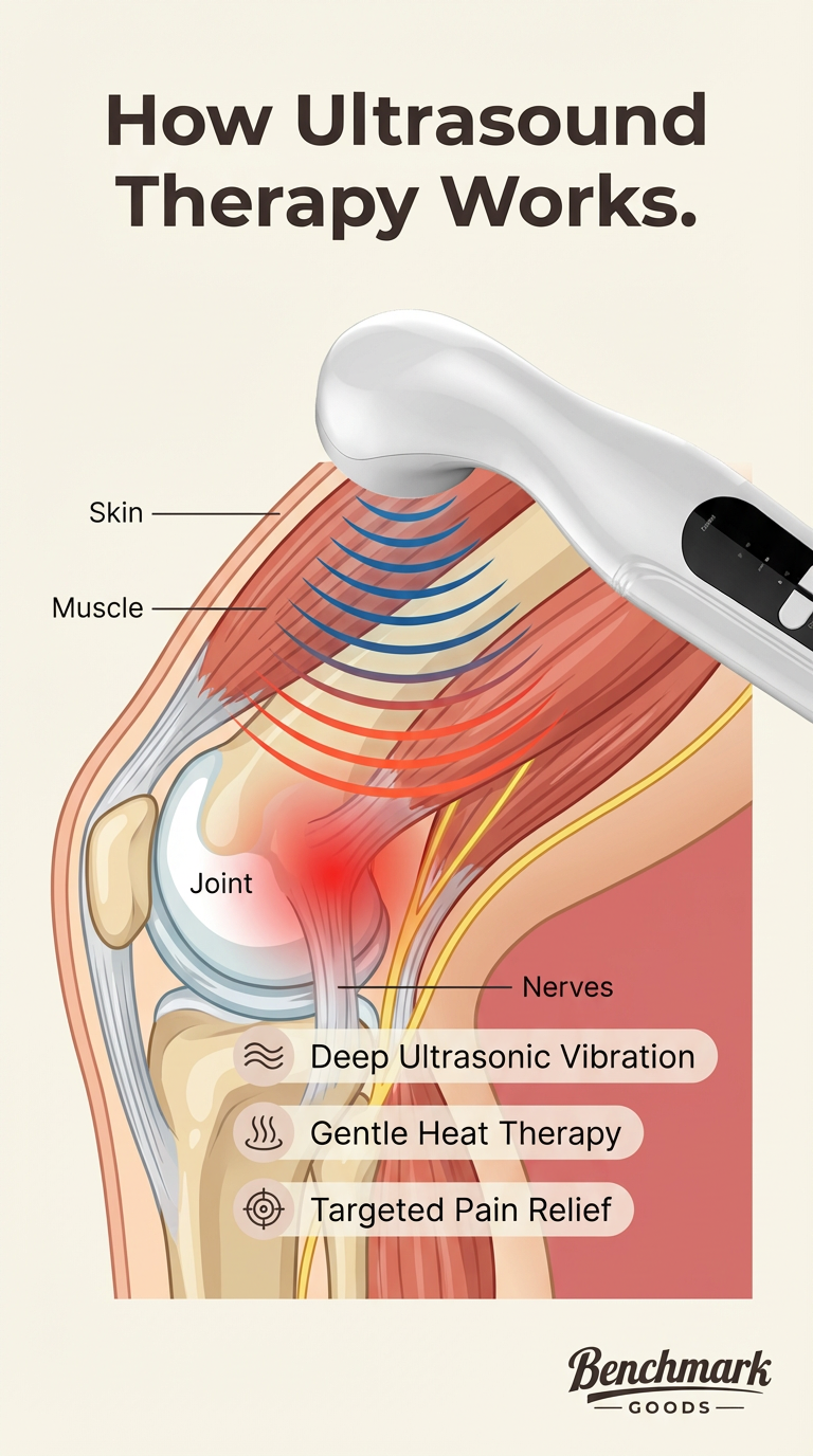 Ultrasonic relaxer physiotherapy device.