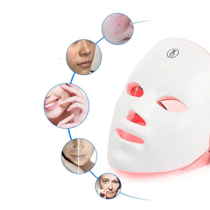 White LED beauty mask for facial therapy